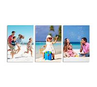 LZIMU Stampe su tela personalizzate con le tue foto 3 pezzi 13x18 cm Ritratto di famiglia personalizzato Immagine Regali personalizzati(non incorniciato,13x18cmx3 Pezzi)