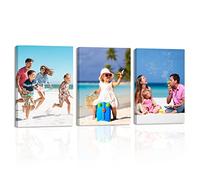 LZIMU Stampe su tela personalizzate con le tue foto 3 pezzi 13x18 cm Ritratto di famiglia personalizzato Immagine Regali personalizzati(incorniciato,13x18cmx3 Pezzi)