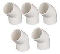 LziXan Confezione da 5 connettori a Gomito in PVC da 45 Gradi - Ideali for progetti Fai da Te e Costruzione di mobili(6″)