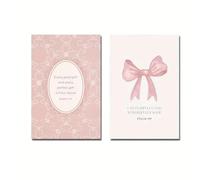 LZJAGXX Citazioni ispiratrici, dipinto su tela, arte murale cristiana minimalista - Stampe in stile fattoria con fiocco rosa, arredamento moderno per la casa (40x60cmx2/senza cornice)