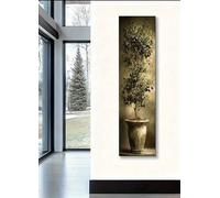 LZJAGXX Elongated Wall Art Olive Trees Vertical Canvas Prints, Tall And Slender Rustic Botanical Picture for Kitchens home Decor(20x60cm/Frameless)