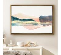 LZJAGXX Stampe su tela, dipinti astratti sulla natura, stampe su tela, dipinti moderni ad acquerello, decorazioni per soggiorno (20x30 cm/cornice interna)