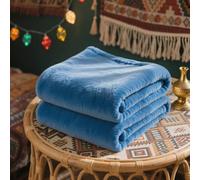 LZJD Coperta Pile Matrimoniale 200 x 240 cm Calda e Morbida Coperta in Pile Ottima per Inverno per Letto/Divano/Sedia e Divano, Blu