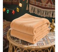 LZJD Coperta Pile Matrimoniale 200 x 240 cm Calda e Morbida Coperta in Pile Ottima per Inverno per Letto/Divano/Sedia e Divano, Beige