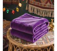 LZJD Coperta Pile Matrimoniale 200 x 240 cm Calda e Morbida Coperta in Pile Ottima per Inverno per Letto/Divano/Sedia e Divano, Porpora