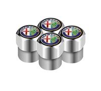 LZJPL 4 Pezzi Auto Cappucci valvole, per Alfa Romeo Giulia Stelvio Giulietta Spider GT Mito Tappo della valvola Pneumatico dell'auto con marcatura,A