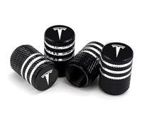 LZJPL 4 Pezzi Auto Cappucci valvole, per Tesla Modèle S Modèle X Modèle 3 Tappo della valvola Pneumatico dell'auto con marcatura,D