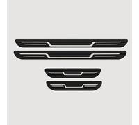LZJPL 4Pcs Auto Protezioni Battitacco Sottoporta Inossidabile, per Audi Q5 (8R) 2008-2012 Porta Protezione AntiGraffio Soglia Styling,A Black