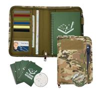 LZLINGME - Set di 7 quaderni impermeabili, formato A5, impermeabili, resistenti alle intemperie, con penna impermeabile e copertina tattica, per la registrazione di attività all'aperto, colore: verde