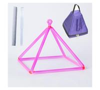 LZLYXZQ Chakra Piramide Merkaba Cantante in Cristallo di Quarzo Otticamente Trasparente con Custodia for Il Trasporto della Piramide Cantante 11(Pink,8 inch)