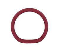 LZM-DIEWLEI Coprivolante universale in pelle per auto, dimensioni standard da 36,5 a 38,1 cm, antiscivolo, morbido, traspirante, per la maggior parte delle auto (rosso a forma di D)