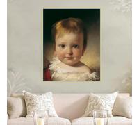 LZMASM Stampe su tela Dipinto Friedrich von Amerling《Il barone Alexander Vesque von Püttlingen da bambino》Decorazione di immagini artistiche (50x70 cm/Senza cornice)