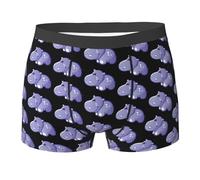 LZNJZ Biancheria intima leggera da uomo con elastico in vita, boxer da uomo a forma di ippopotamo, Come mostrato, L