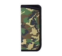 LZNJZ Custodia morbida portatile per occhiali con design scorrevole, custodia classica nera mimetica per occhiali da uomo e donna, Come mostrato, 7cm x 16cm