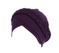LZPCarra Cappello etnico Cancro Turbante Capo Cappello Pre-Tied Treccia Wrap Cappello Da Baseball New Cap Donna Rosso, Lilla, Taglia unica