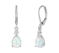 LZPCarra Leverback, orecchini a cerchio in argento 925 con opal Dangle Drop per donne e ragazze, placcati oro, Taglia unica, Metallo, Nessuna pietra preziosa