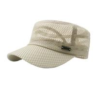 LZPCarra Top Caps in rete per uomo, regolabili, traspiranti, cappello da uomo, cappelli alla moda, casual, per camionista, cachi, Taglia unica