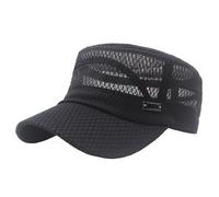 LZPCarra Top Caps in rete per uomo, regolabili, traspiranti, cappello da uomo, cappelli alla moda, casual, per camionista, Nero , Taglia unica