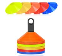 LZQ 50 coni di segnalazione per coordinazione, allenamento in calcio, hockey, pallamano o allenamento per allenamenti, in totale 5 colori