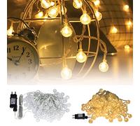 LZQ Catena di luci a LED per esterni, luce bianca calda, con 8 modalità e funzione caratteristica, 20 m, 160 LED, balcone, illuminazione natalizia
