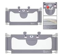 LZQ Griglia per Lettino per il Sollevamento Verticale Protezione del Letto Protezione di Sicurezza Griglia per il Letto Protezione da Cadute per Bambini Neonati e Bambini 180 cm Orsetto Piccolo