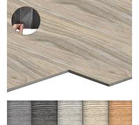 LZQ - Pavimento in PVC autoadesivo con effetto legno, 54 piastrelle in vinile, 7,53 m², per pavimenti in piastrelle, resistenti all'usura, impermeabili, per soggiorno e cucina, rovere con finitura
