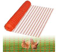 LZQ Rete protettiva da 50 m x 1 rotolo di recinzione in plastica, per pollame, colore: arancione