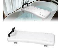 LZQ Tavola da bagno 70 cm, seduta regolabile con manico nero e portasapone, per adulti e anziani fino a 150 kg