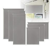 LZQ, tenda da sole verticale per balcone, terrazza, resistente ai raggi UV, protezione dal vento, frangivista, 140 x 140 cm, grigia