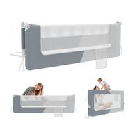 LZQ Zanzariera per letto per bambini, pieghevole, protezione contro le cadute, protezione dal letto, per bambini, protezione contro le cadute (grigio scuro + grigio chiaro, 150 cm)