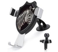 LZQPOEAS Animal Zebra Supporto universale per telefono cellulare per cruscotto parabrezza presa d'aria, supporto girevole regolabile per auto, compatibile con tutti gli smartphone da 4-6 pollici