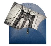 LZQPOEAS Biglietti di auguri con buste Biglietto di auguri vuoto Brooklyn Bridge Biglietto di ringraziamento Biglietti per feste Biglietto vuoto pieghevole per compleanno Biglietti di auguri vuoti
