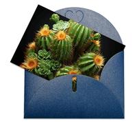 LZQPOEAS Biglietti di auguri con buste, biglietto di auguri vuoto con cactus e piante grasse, biglietti di ringraziamento per feste, biglietti vuoti per compleanno, biglietti di auguri, biglietti di
