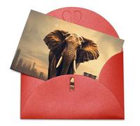 LZQPOEAS Biglietti di auguri con buste Biglietto di auguri vuoto Elefante su un ponte Biglietto di ringraziamento Biglietti per feste Biglietto vuoto pieghevole per compleanno Biglietti di auguri