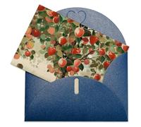 LZQPOEAS Biglietti di auguri con buste Biglietto di auguri vuoto Frutta sotto l'albero Biglietto di ringraziamento Biglietti per feste Pieghevole Biglietto vuoto per Compleanno Biglietti di auguri