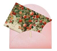 LZQPOEAS Biglietti di auguri con buste Biglietto di auguri vuoto Frutta sotto l'albero Biglietto di ringraziamento Biglietti per feste Pieghevole Biglietto vuoto per Compleanno Biglietti di auguri