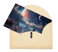 LZQPOEAS Biglietti di auguri con buste Biglietto di auguri vuoto Galaxy Thank You Card Note Biglietti per feste Pieghevole Biglietto vuoto per compleanno Biglietti di auguri vuoti Biglietti di invito