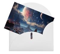 LZQPOEAS Biglietti di auguri con buste Biglietto di auguri vuoto Galaxy Thank You Card Note Biglietti per feste Pieghevole Biglietto vuoto per compleanno Biglietti di auguri vuoti Biglietti di invito