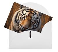 LZQPOEAS Biglietti di auguri con buste Biglietto di auguri vuoto Tiger Thank You Card Biglietti per feste Pieghevole Biglietto vuoto per compleanno Biglietti di auguri vuoti Biglietti di invito
