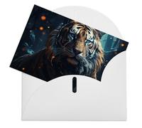 LZQPOEAS Biglietti di auguri con buste Biglietto di auguri vuoto Tiger Thank You Card Biglietti per feste Pieghevole Biglietto vuoto per compleanno Biglietti di auguri vuoti Biglietti di invito