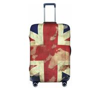 LZQPOEAS Copertura per bagagli con stampa bandiera britannica vintage Union Jack elastica lavabile copertura per bagagli da viaggio alla moda copre per bagagli da 45,7 a 81,7 cm, Nero , XL