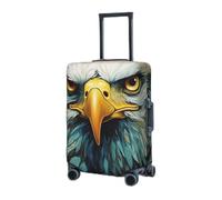LZQPOEAS Copertura per bagagli da viaggio Copertura per valigie Protezione per valigie Art Eagle Copertura per bagagli lavabile, elastica, antigraffio, protezione per valigie personalizzate per