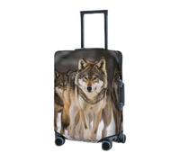 LZQPOEAS Copertura per bagagli da viaggio, protezione per valigia, confezione di lupi, lavabile, elastica, antigraffio, per valigie personalizzate, nero, XL, Nero , XL