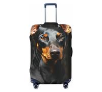 LZQPOEAS doberman - Copertura elastica per valigia, lavabile, alla moda, adatta per bagagli da 45-81 cm, Nero , S