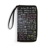 LZQPOEAS Portafoglio con formula matematica, piccola e squisita borsa lunga in pelle PU, regalo per amici, tasca portamonete con cerniera con motivi, borsa da polso per uso quotidiano