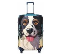 LZQPOEAS The Dog Breed - Copertura elastica lavabile per valigia, alla moda, adatta per bagagli da 45-81 cm, Nero , M
