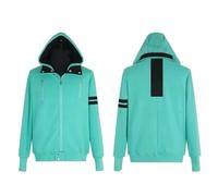 Lzrong Anime Kaneki Ken Cosplay Costume con parrucca Kaneki Ken Felpa con cappuccio a maniche lunghe per Halloween Carnevale Party