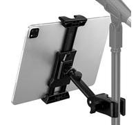 LZSIG Supporto per tablet per microfono e supporto musicale, supporto telescopico regolabile per iPad, microfono portatile, supporto per iPad Pro, iPhone, Android, smartphone, tablet da 4,7” a 12,9“