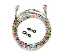 LZTDSBX Catena for Occhiali 3 Pezzi Catene for Occhiali con Perline Cordino for Il Viso da Donna Catena Antiscivolo for Collo da Donna for Occhiali da Sole(White)