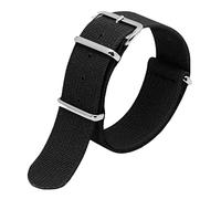 LZTDSBX Cinturino dell'orologio, Cinturino for Orologio Militare Nato in Nylon ad Alta densità da Uomo 20/22 mm, for analogico Classico, quadrante al Quarzo(Black,20mm)
